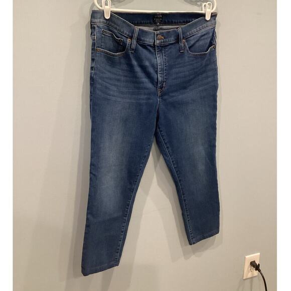 J.CREW Denim - J.Crew Womens 9" Mid-Rise Skinny Jeans Size 33 Cropped Pants Medium Blue Preppy